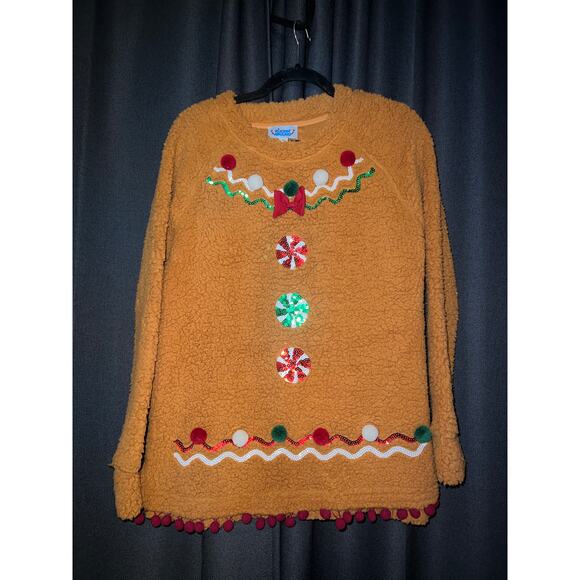 Ugly Christmas Sweater Xmas Size Medium Fleece - Picture 1 of 3